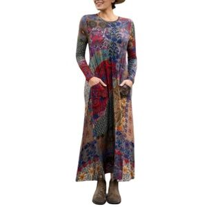 Multicolor Patchwork Maxi Dress